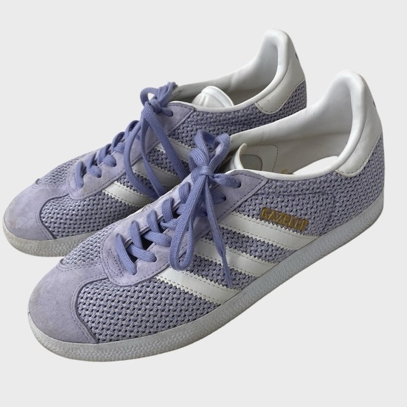 Adidas Lavender Purple + White Gazelle Sneakers Women's Size 7